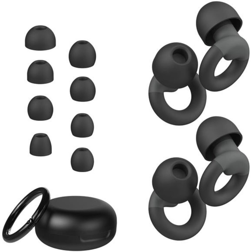 Ear Plugs for Sleeping, 2 Pairs of Reusable Earplugs for Noise Reduction